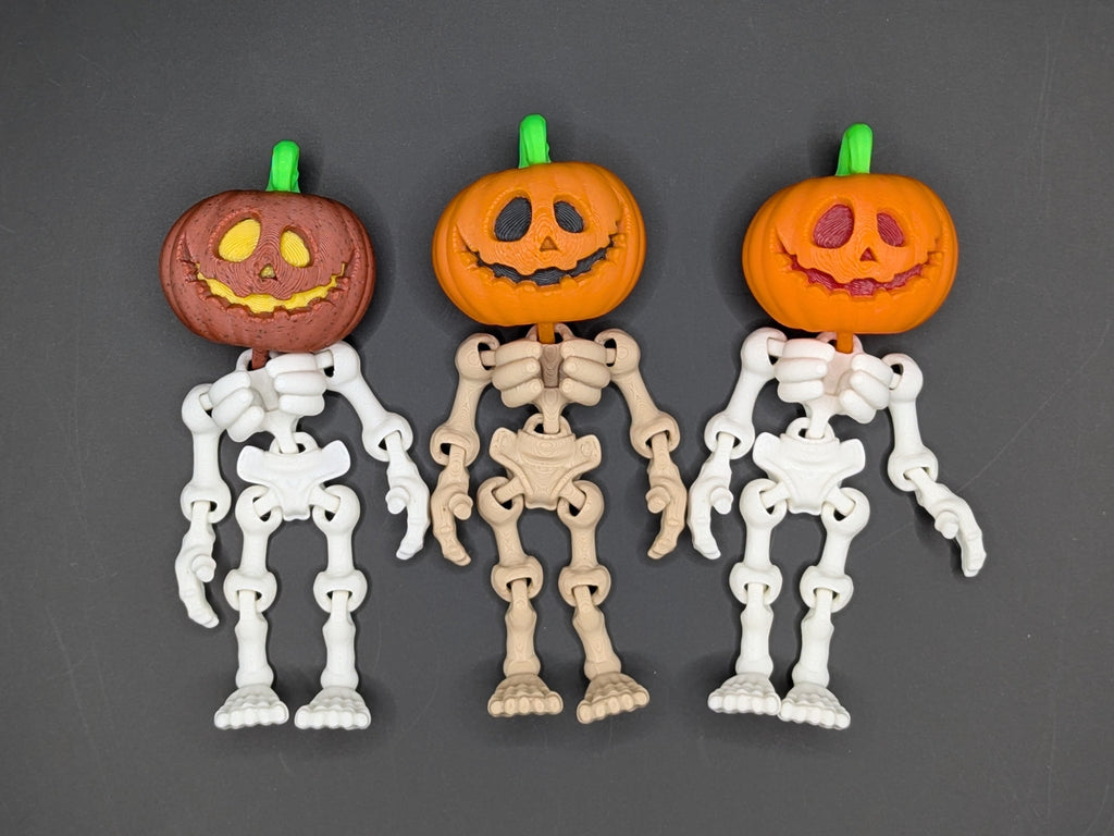 Jack O' Lantern Skeleton Halloween Keychain and Charm