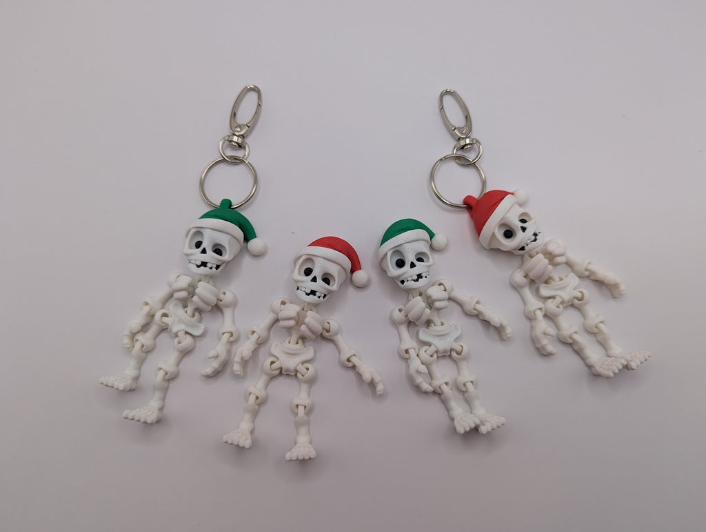Santa or Elf Christmas Skeleton Fridge Magnet